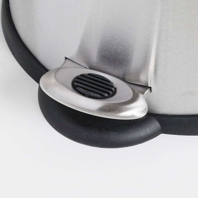 Honey Can Do Honey-Can-Do TRS-01448 Oval Stainless Steel Step Can, 5-Liter,grey , Silver - Image 2